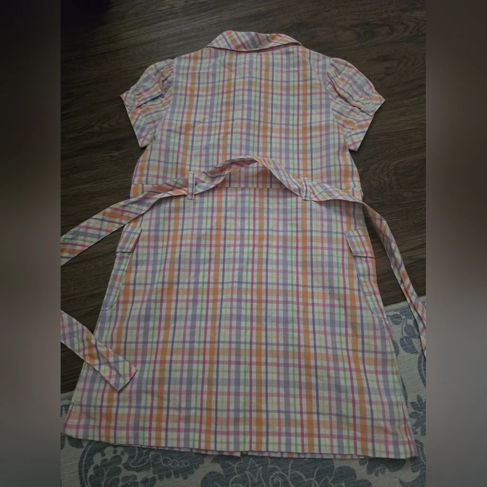 Gymboree Pastel Plaid Button-Up Shirt Dress